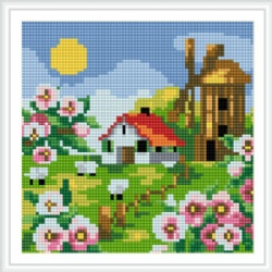 алмазная мозаика на подрамнике 20×20cm BZ056